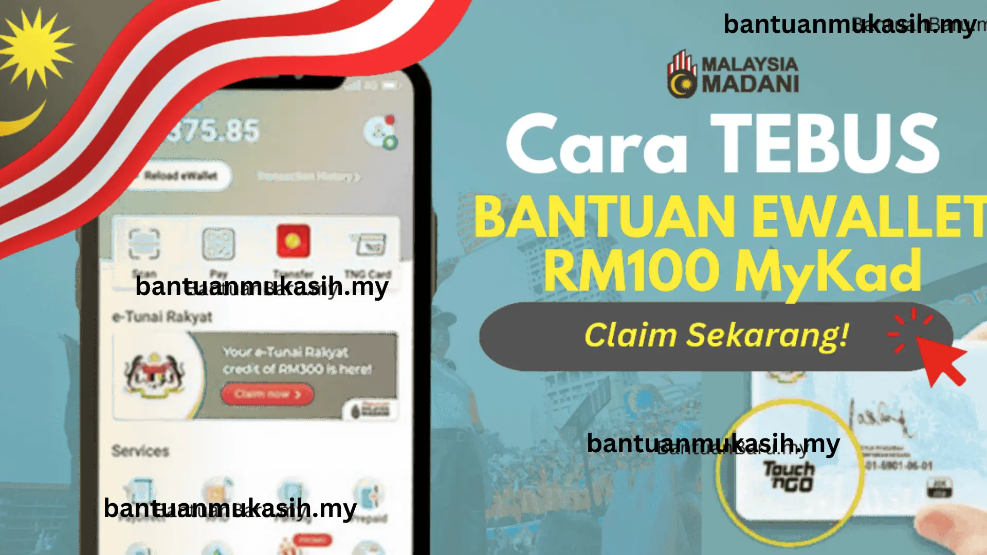 cara tebus bantuan ewallet